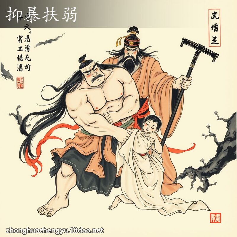 抑暴扶弱 配图
