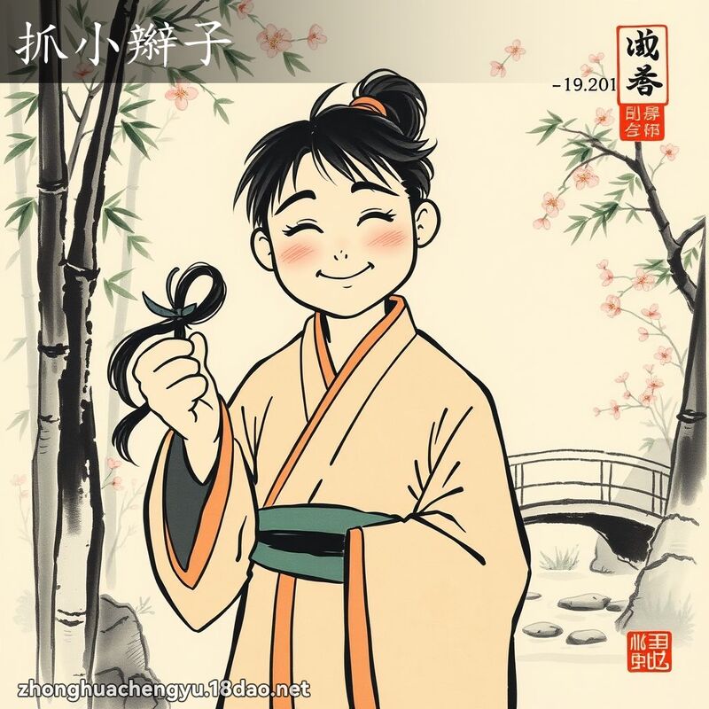 抓小辮子 配图