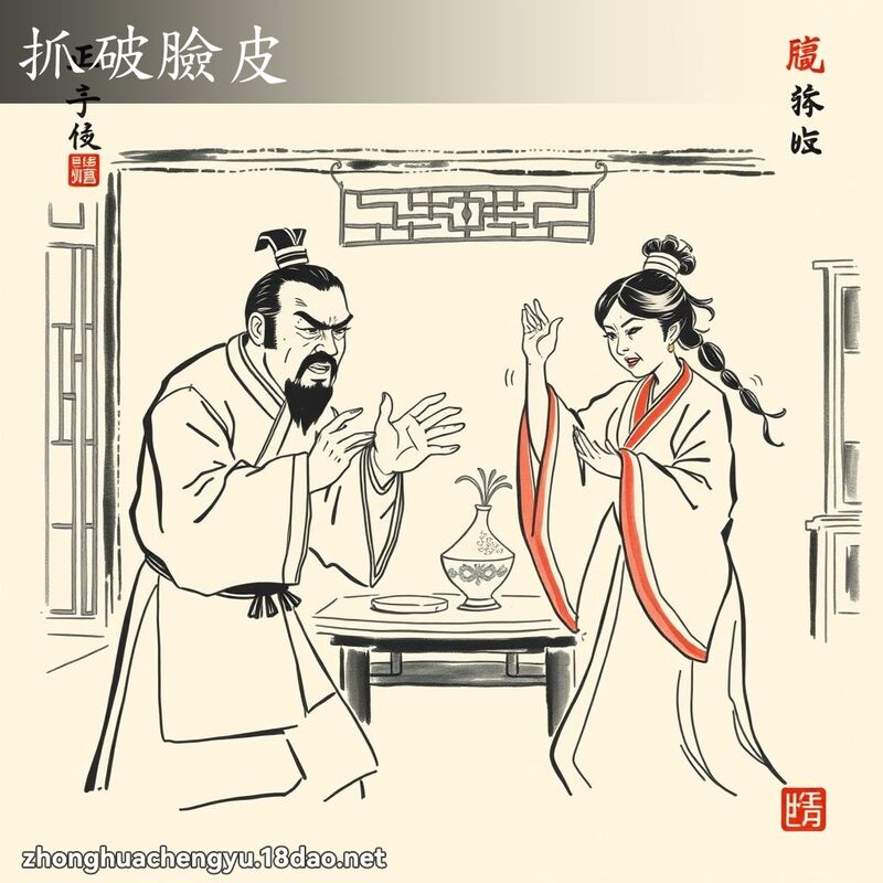 抓破臉皮 配图