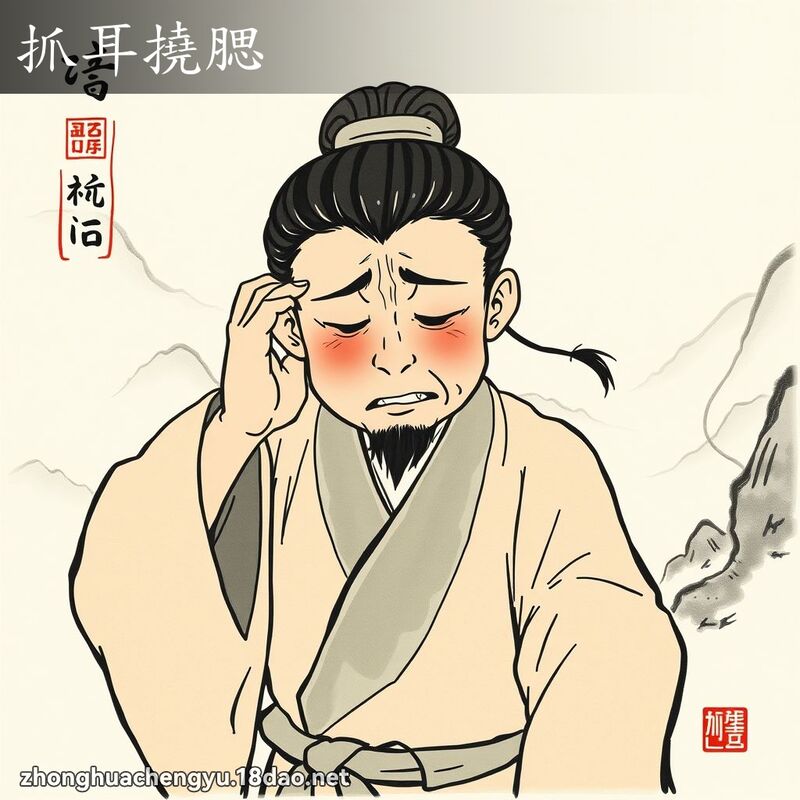 抓耳撓腮 配图