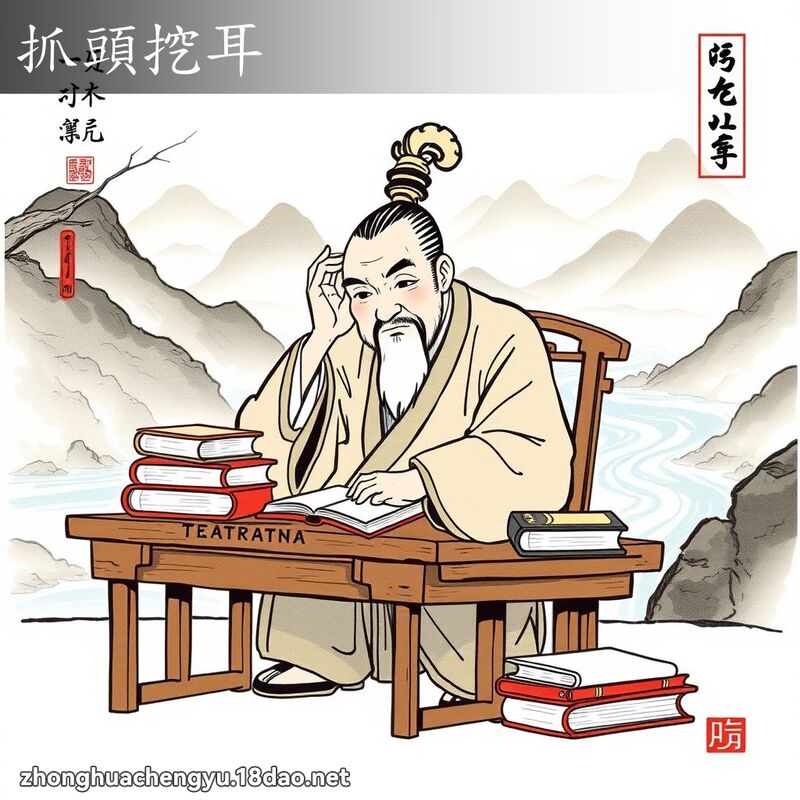 抓頭挖耳 配图