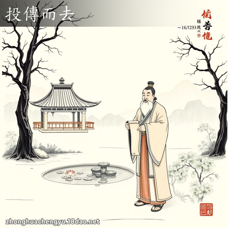投傳而去 配图