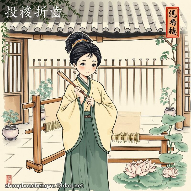 投梭折齒 配图