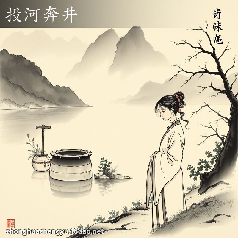 投河奔井 配图
