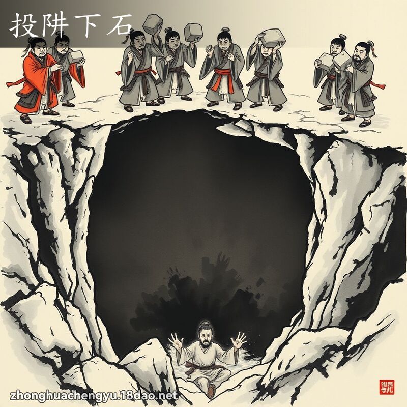 投阱下石 配图