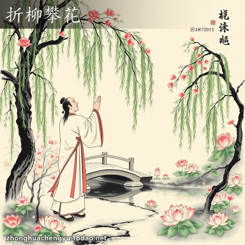 折柳攀花 - 中華成語配圖