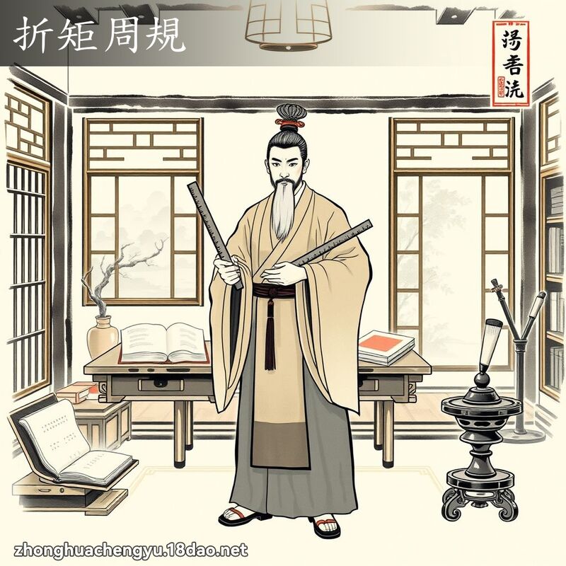 折矩周規 - 中華成語配圖