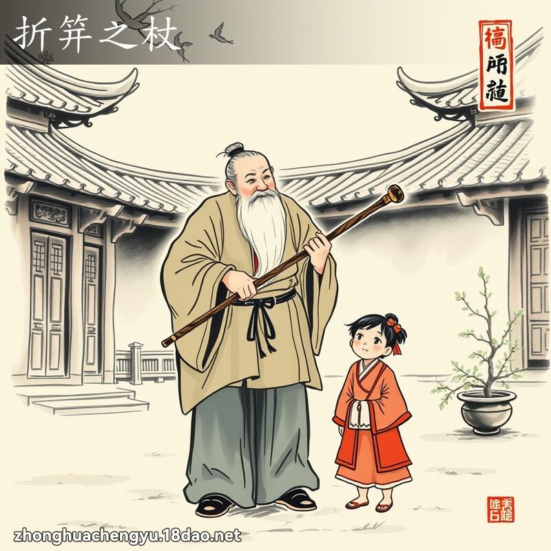 折笄之杖 - 中華成語配圖