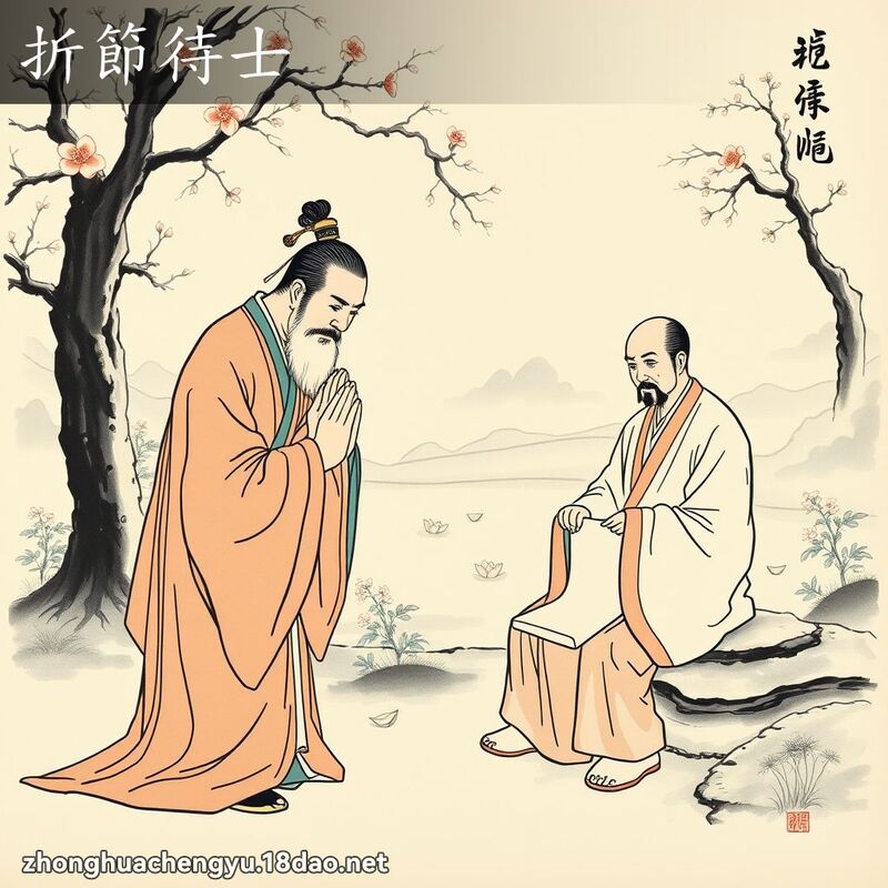 折節待士 - 中華成語配圖