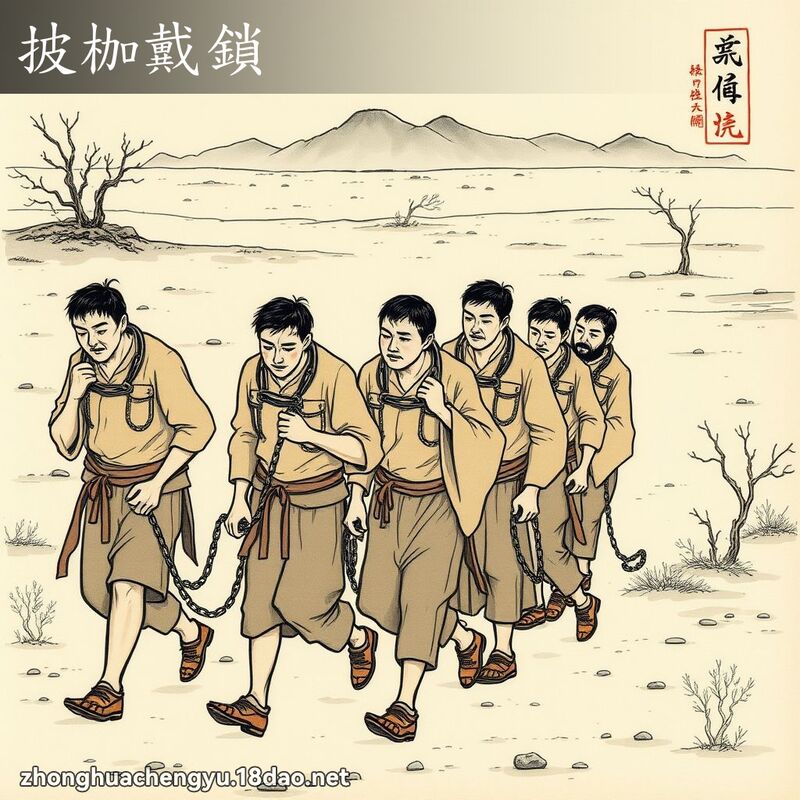 披枷戴鎖 配图