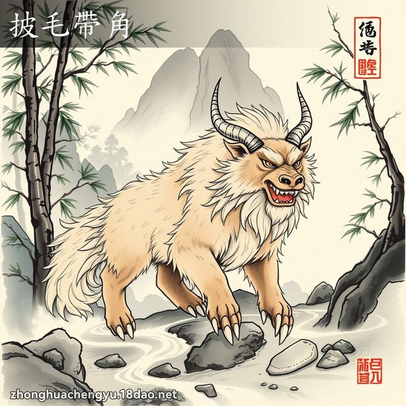 披毛帶角 配图