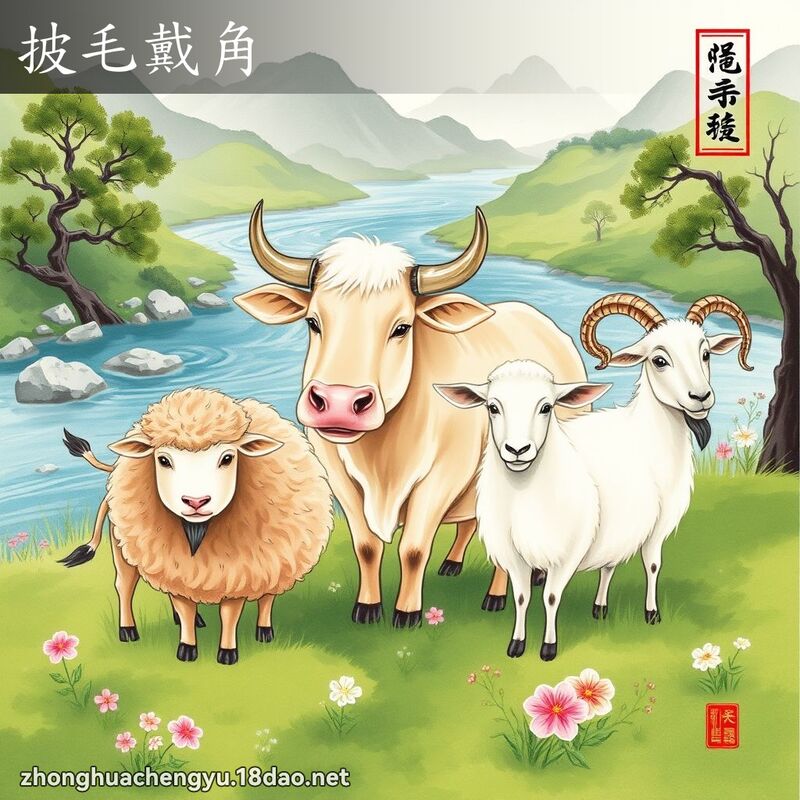 披毛戴角 配图