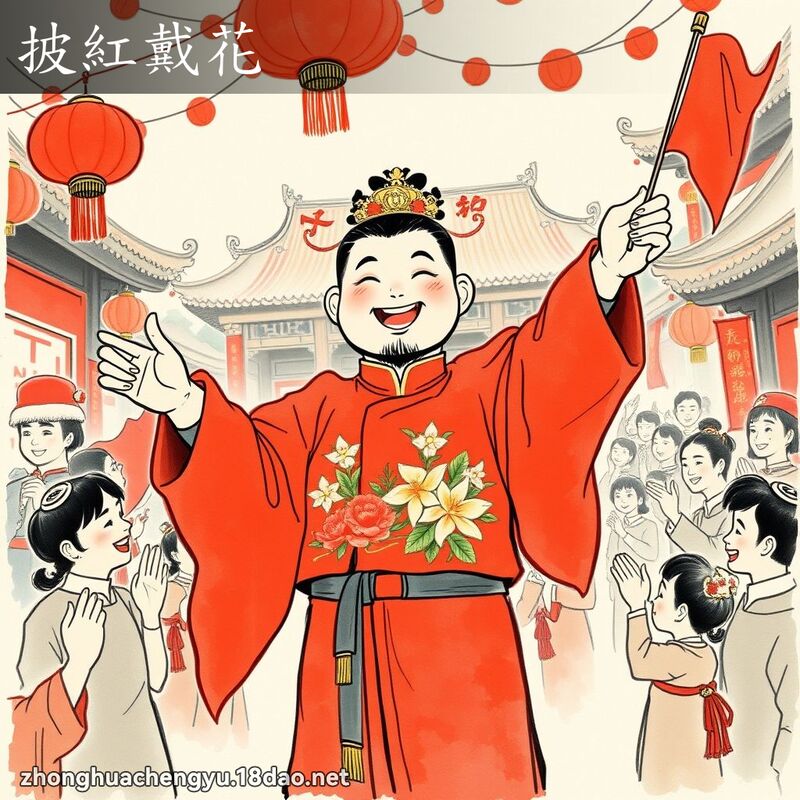 披紅戴花 配图