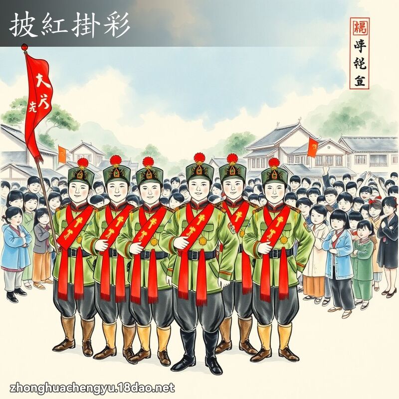 披紅掛彩 配图