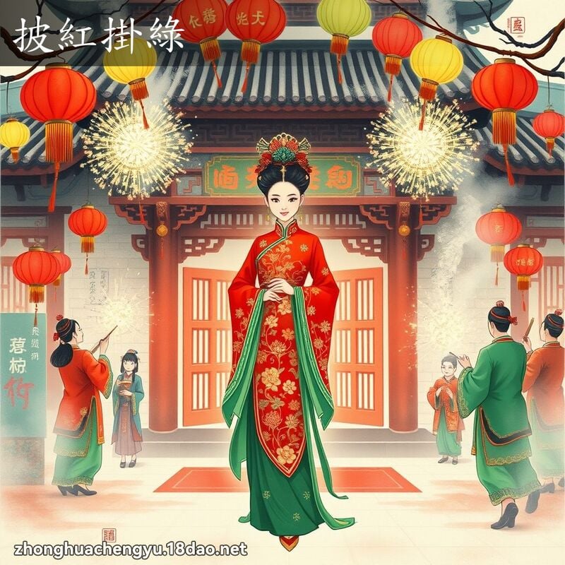 披紅掛綠 配图