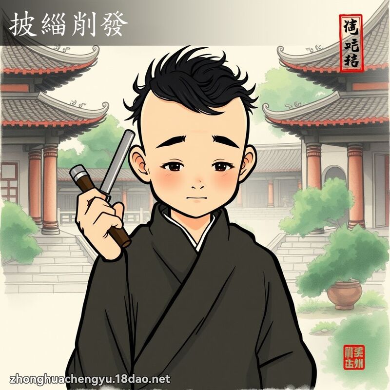 披緇削發 配图