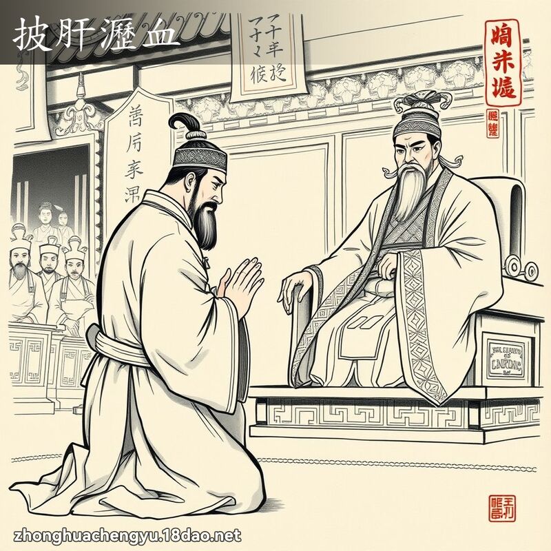 披肝瀝血 配图