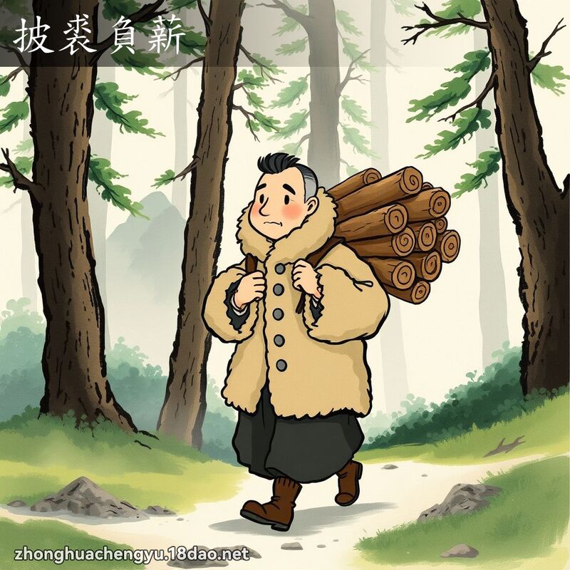 披裘負薪 配图