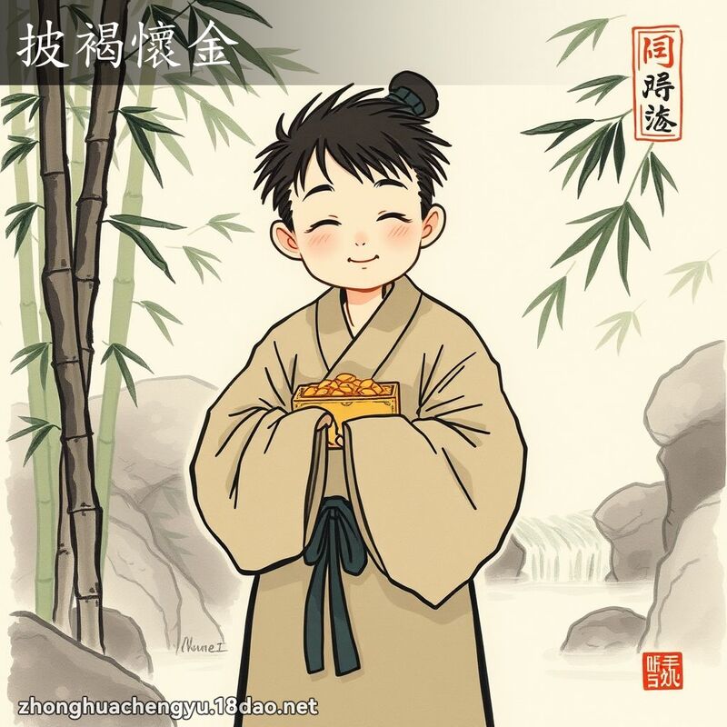 披褐懷金 配图