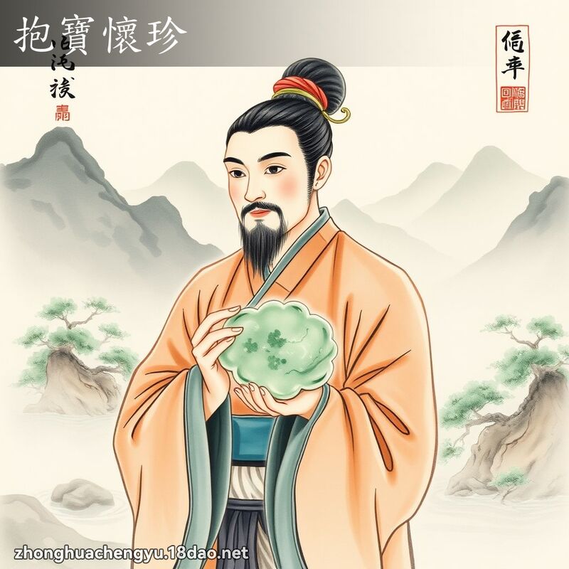 抱寶懷珍 配图