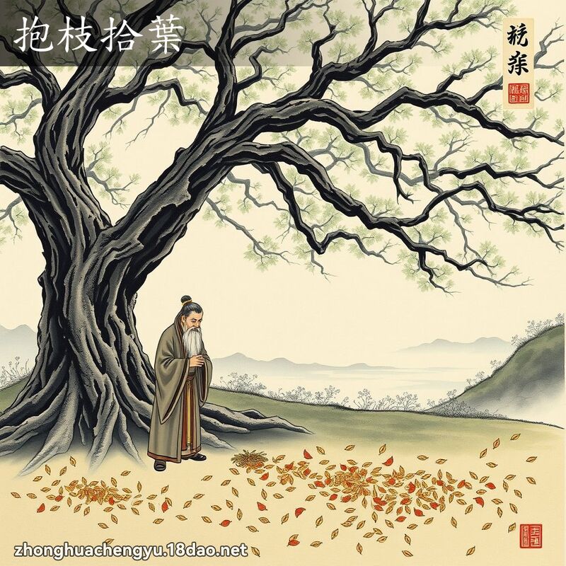 抱枝拾葉 配图