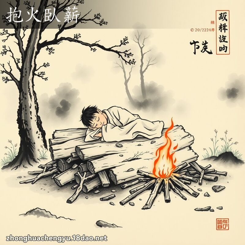 抱火臥薪 配图