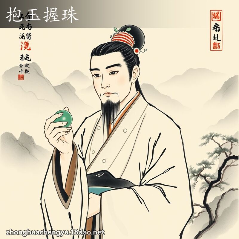 抱玉握珠 配图