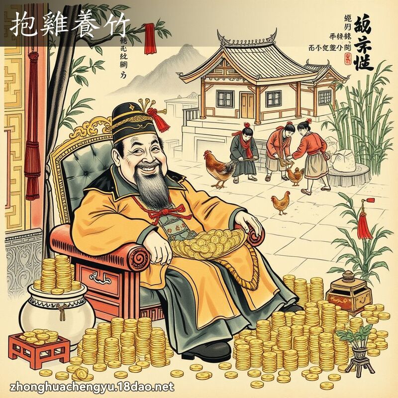 抱雞養竹 配图