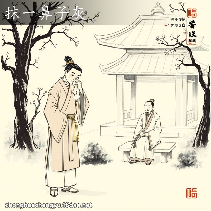 抹一鼻子灰 配图