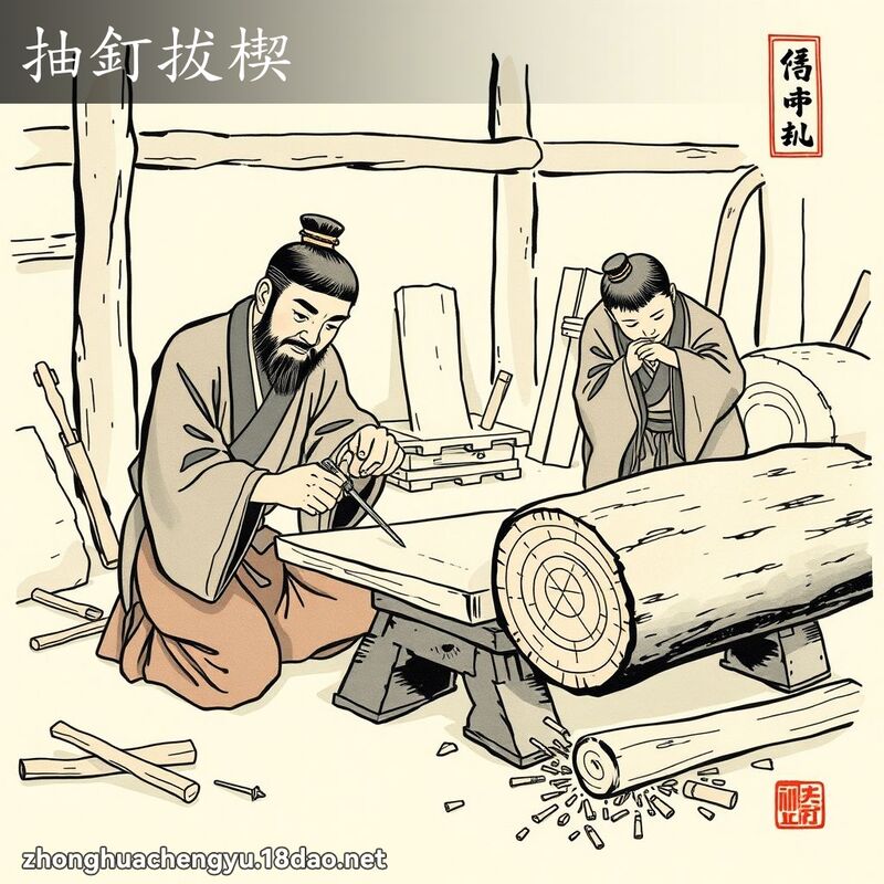 抽釘拔楔 配图