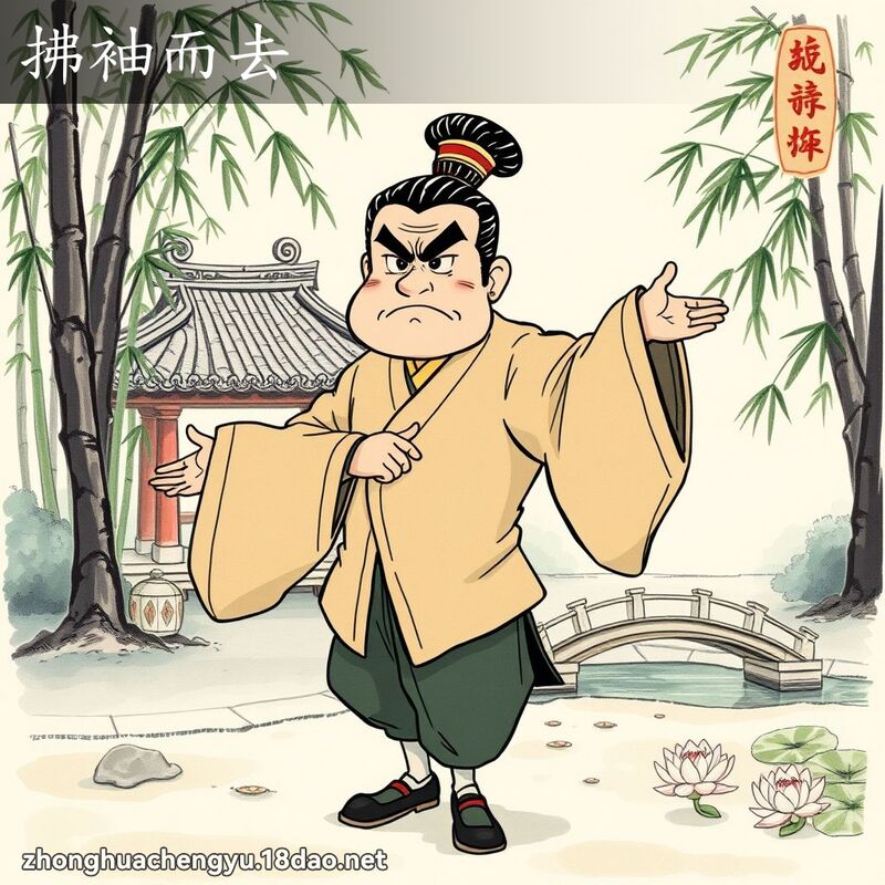 拂袖而去 配图