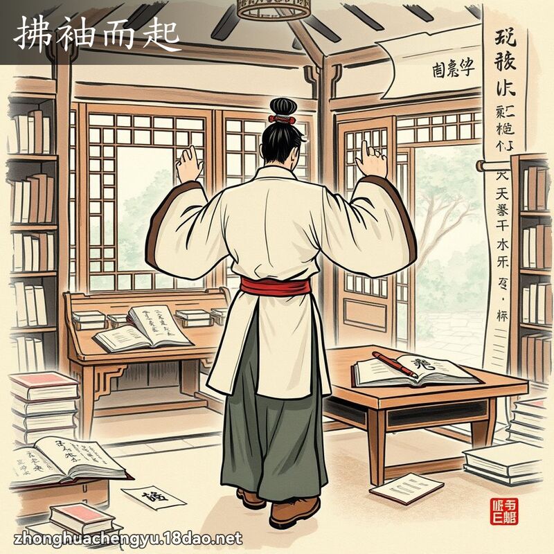 拂袖而起 配图