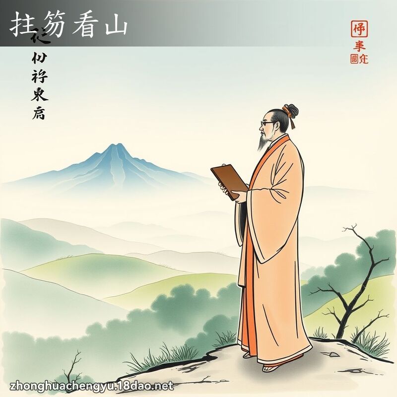 拄笏看山 配图