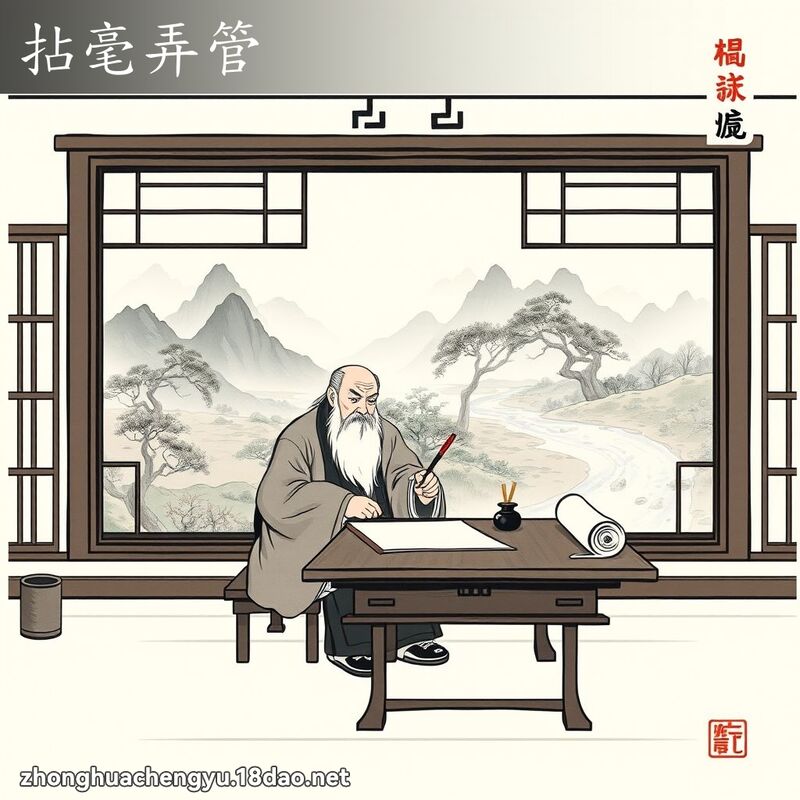 拈毫弄管 配图