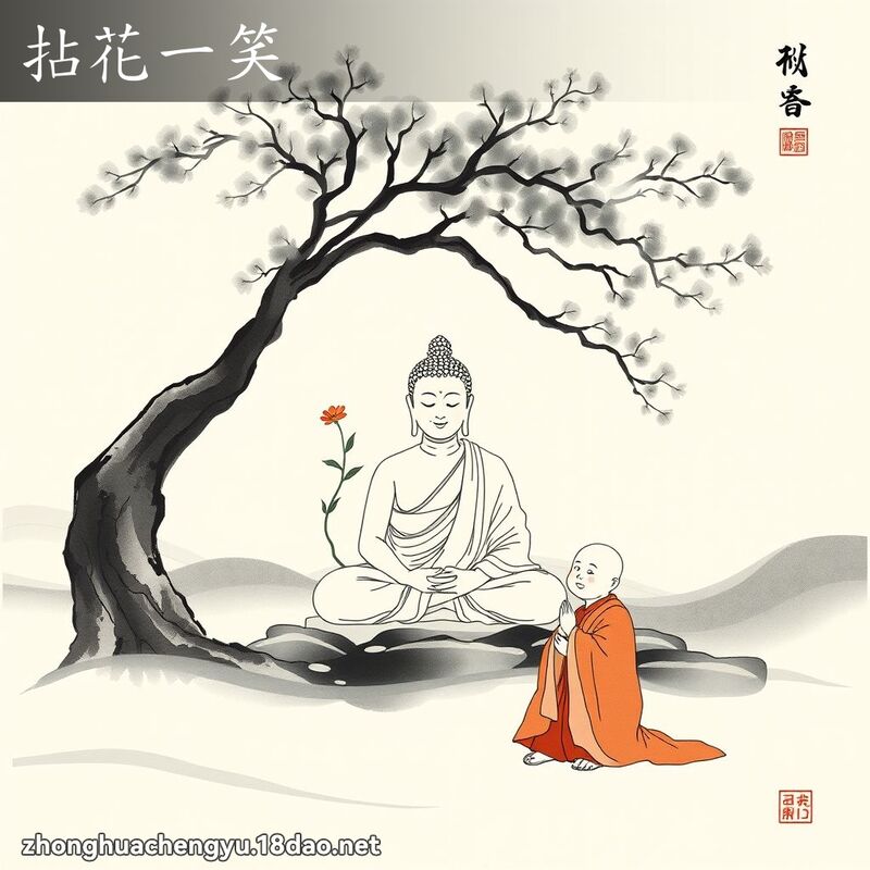 拈花一笑 配图