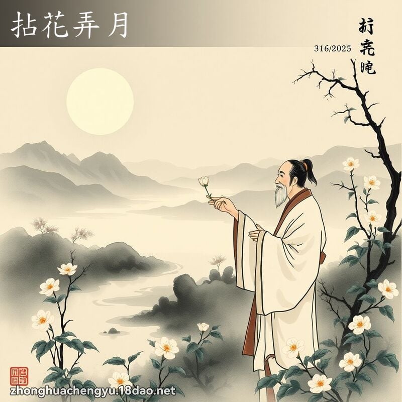 拈花弄月 配图