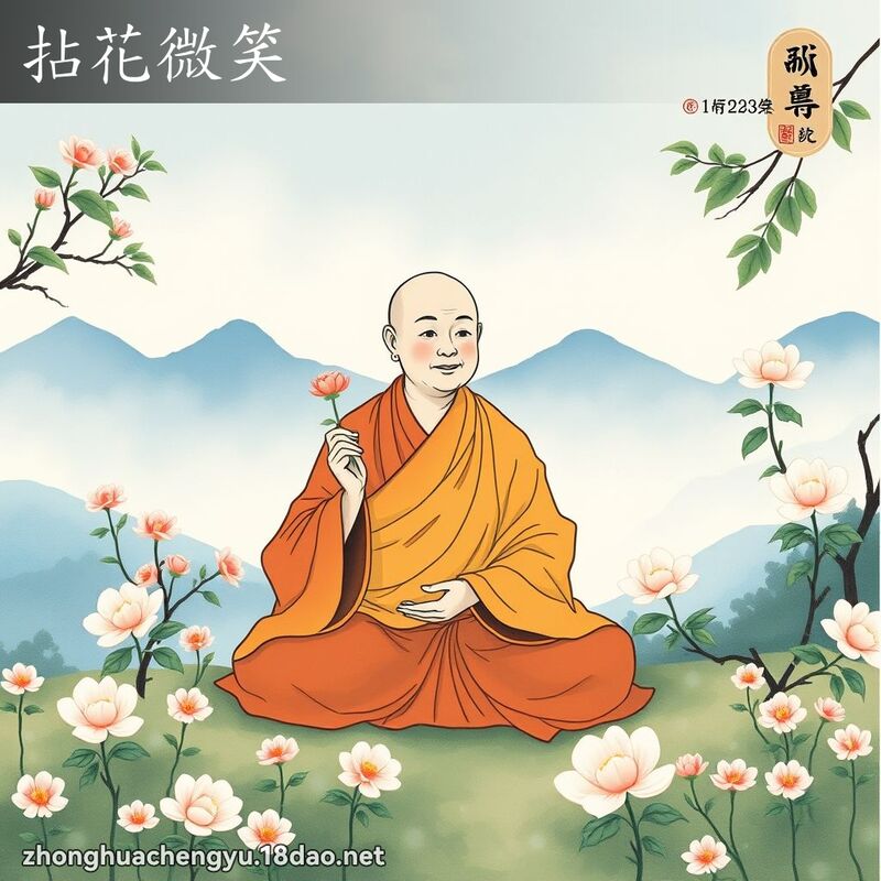 拈花微笑 配图