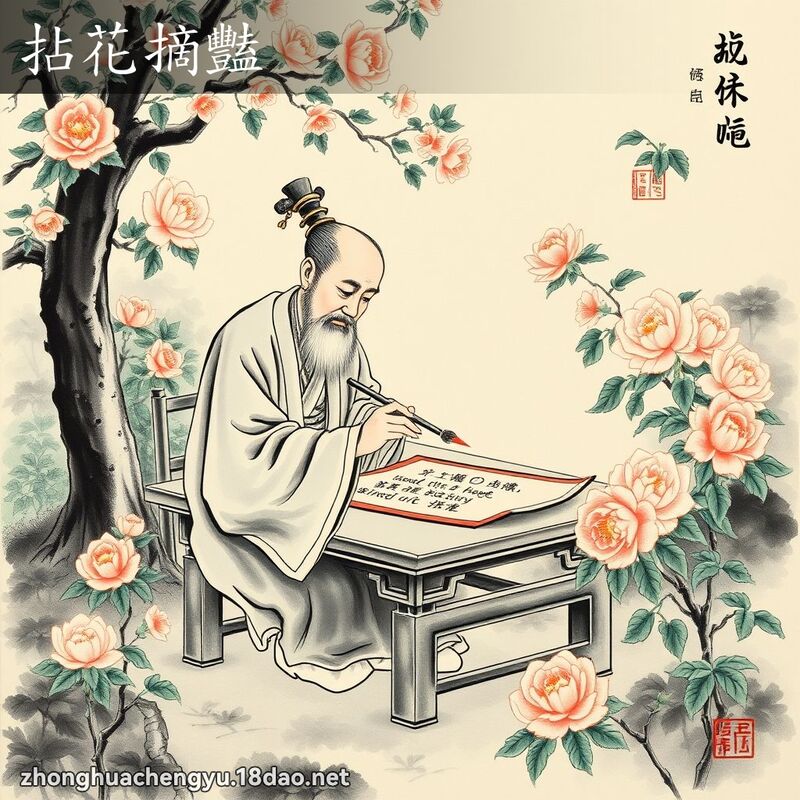 拈花摘豔 配图