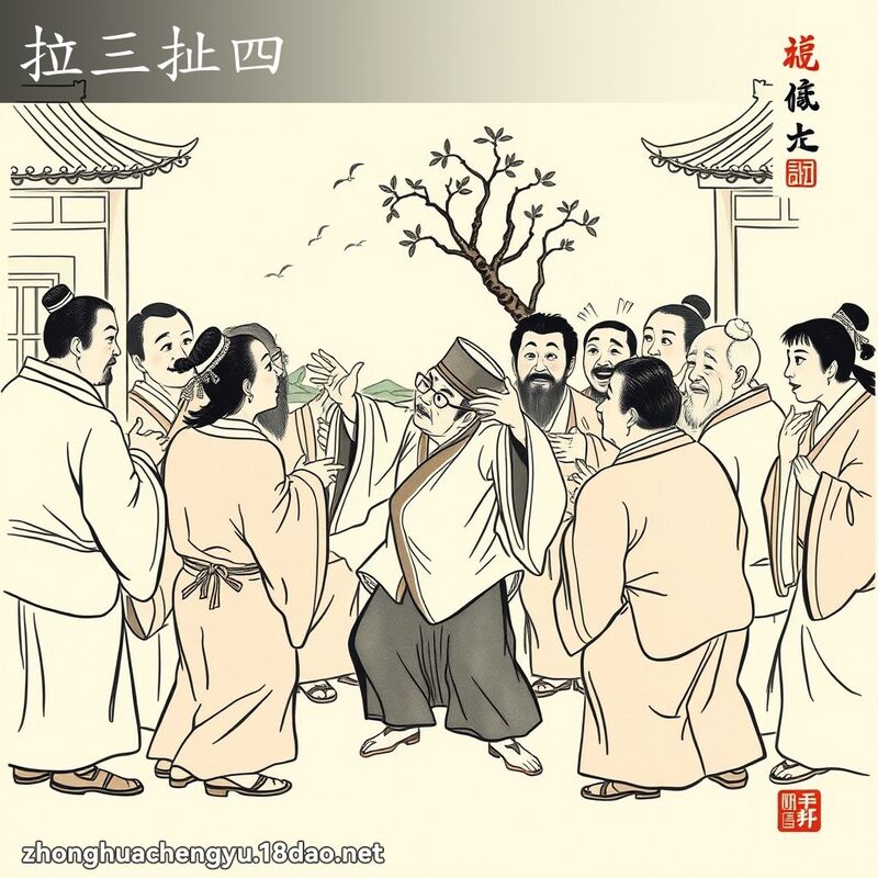 拉三扯四 配图