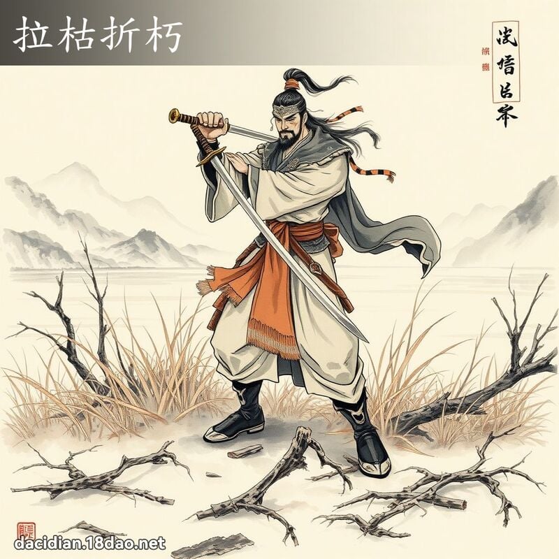 拉枯折朽 - 中华成语配图