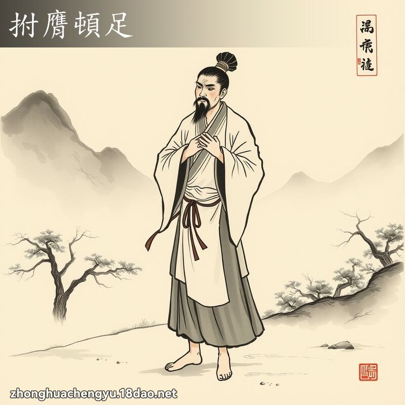 拊膺頓足 配图