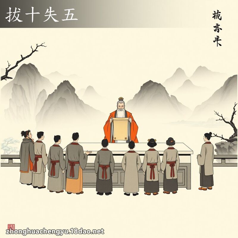 拔十失五 配图