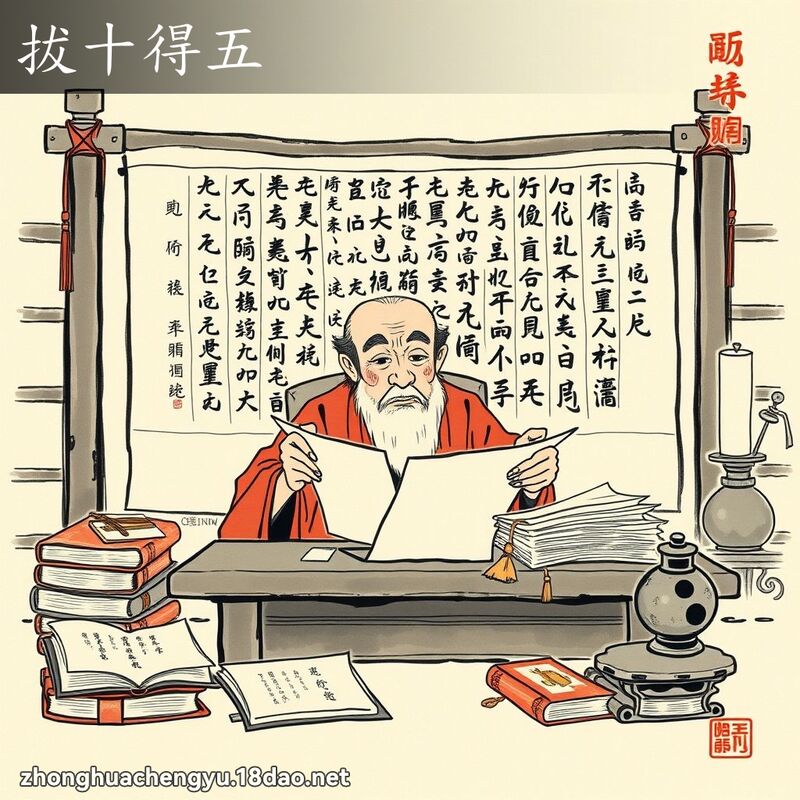 拔十得五 配图