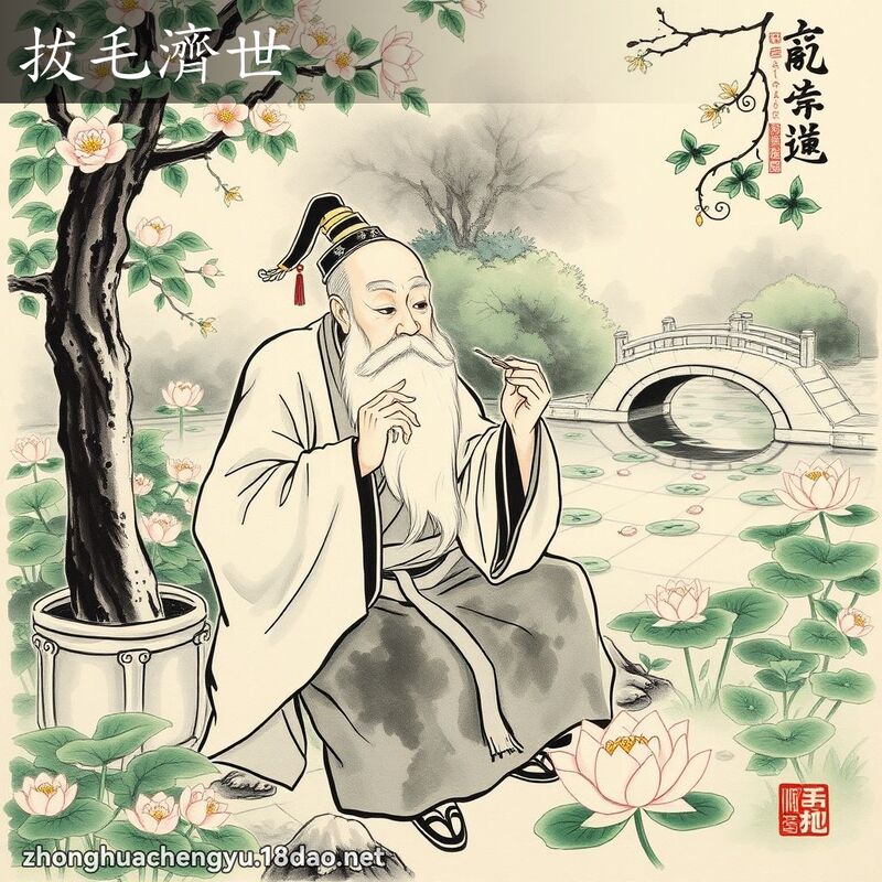拔毛济世 配图