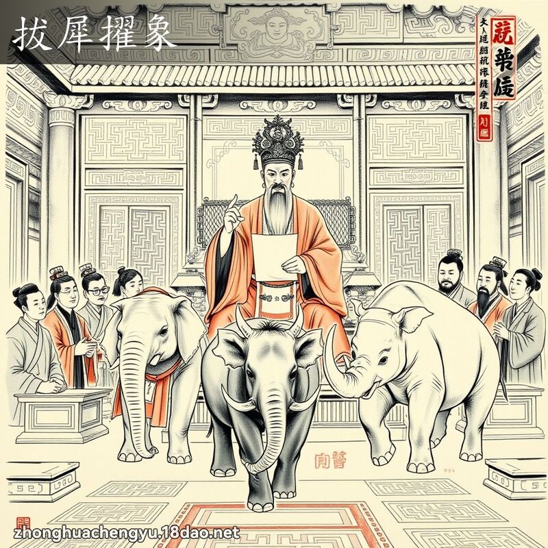 拔犀擢象 配图