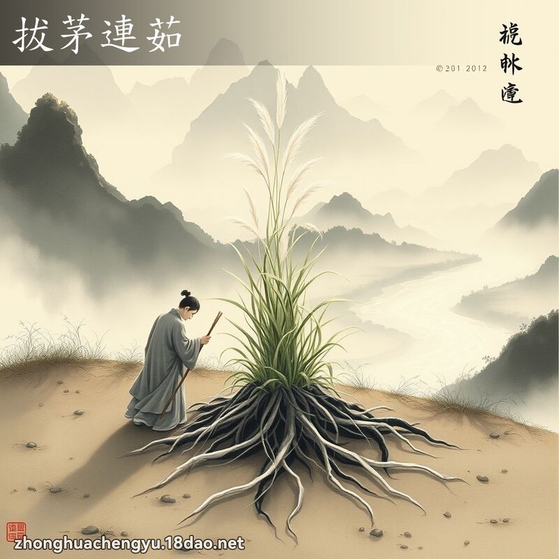 拔茅连茹 配图
