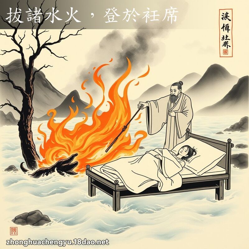 拔诸水火,登於衽席 配图