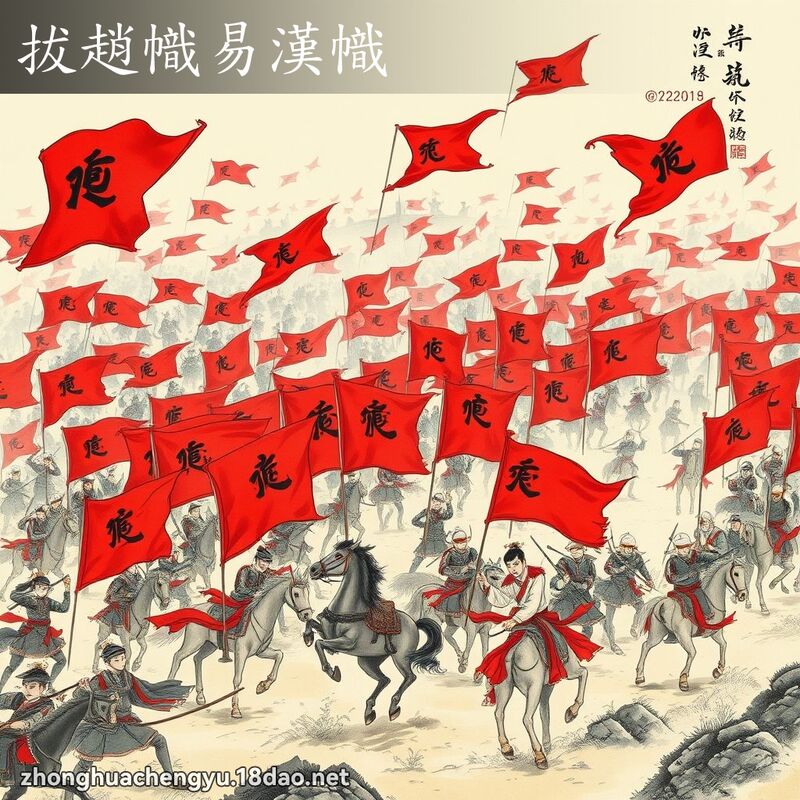 拔赵帜易汉帜 配图