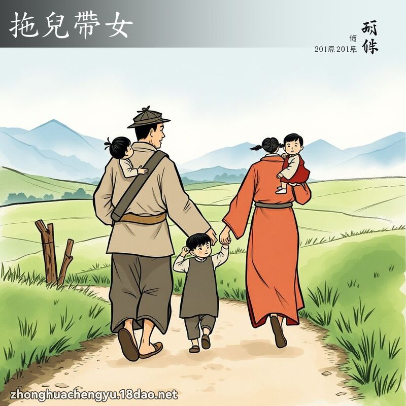 拖儿带女 配图