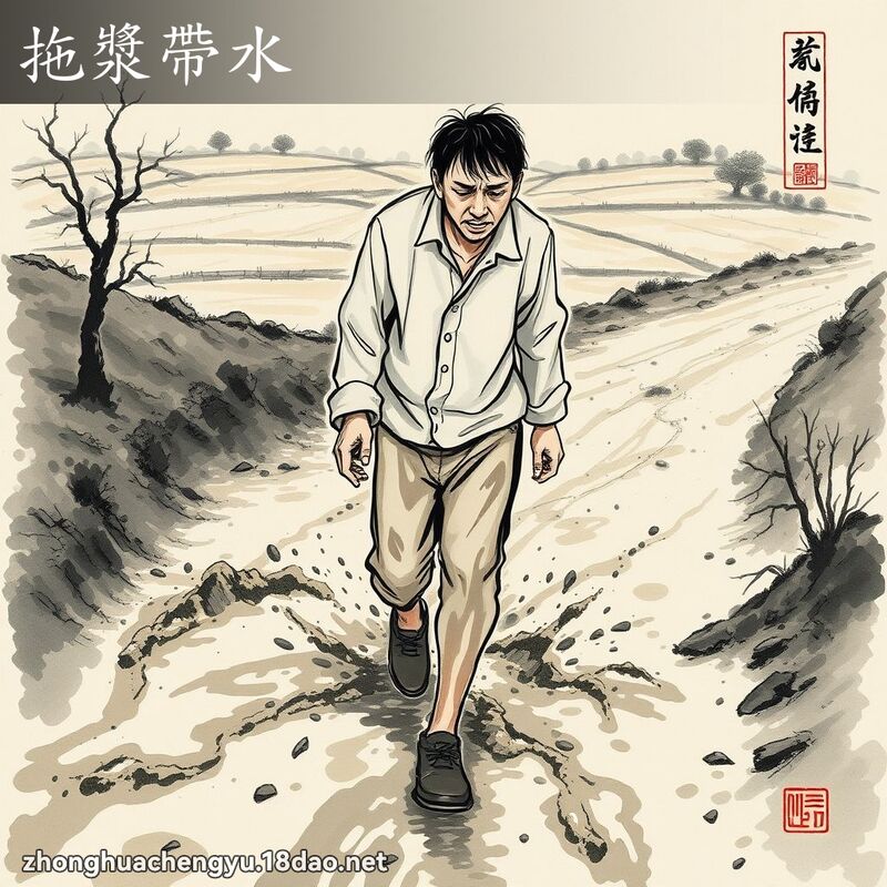 拖浆带水 配图